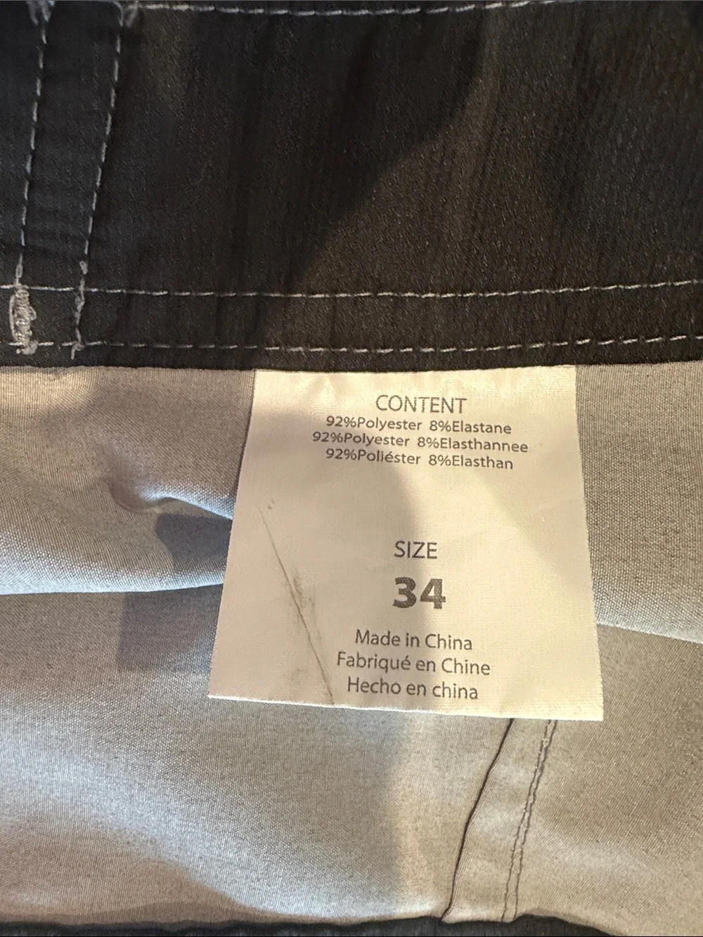 O’Neill Color-block Stripe Swim Trunks - Gray/Blue/Cream size 34